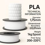 PLA+ 3D Filament – 1.75mm – 1KG Beyaz - Görsel 2