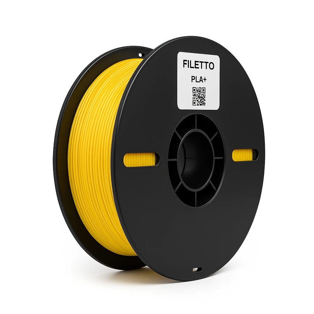 filetto-gri PLA+ 3D Filament – 1.75mm – 1KG Sarı - Görsel 1